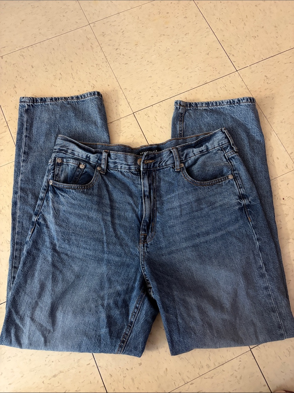 Aeropostale Women's Straight Blue Denim Jeans